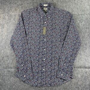 J‎ Crew Secret Wash Organic Cotton Poplin Shirt Men's Medium Floral Slim Fit NWT